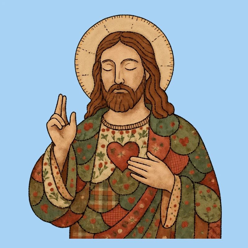 Christmas Patchwork Jesus