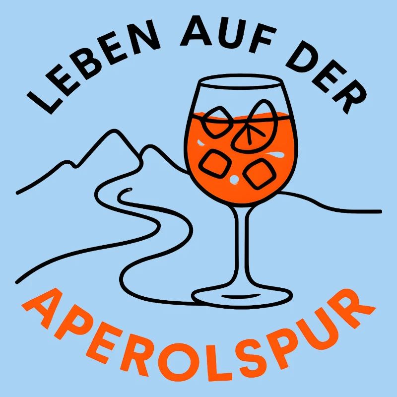 Leben auf der Aperolspur Spritz Humor Geschenkidee
