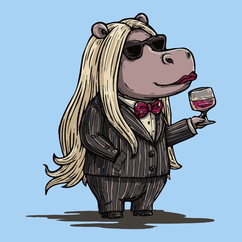 Stylish Gangster Hippo