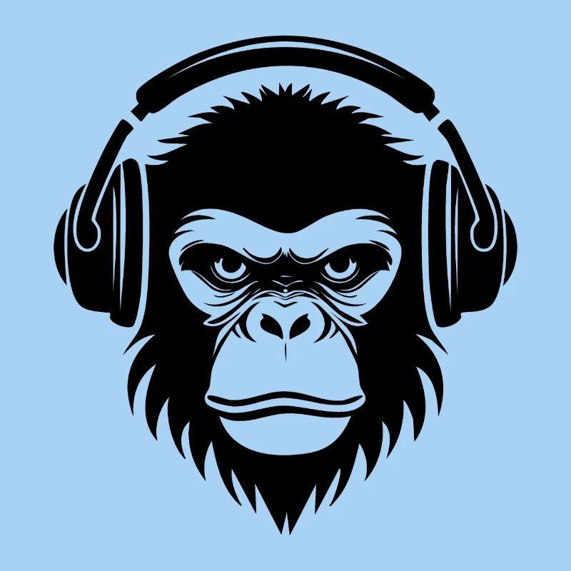Crew Beatbox Rhythm Monkey Head Shirt