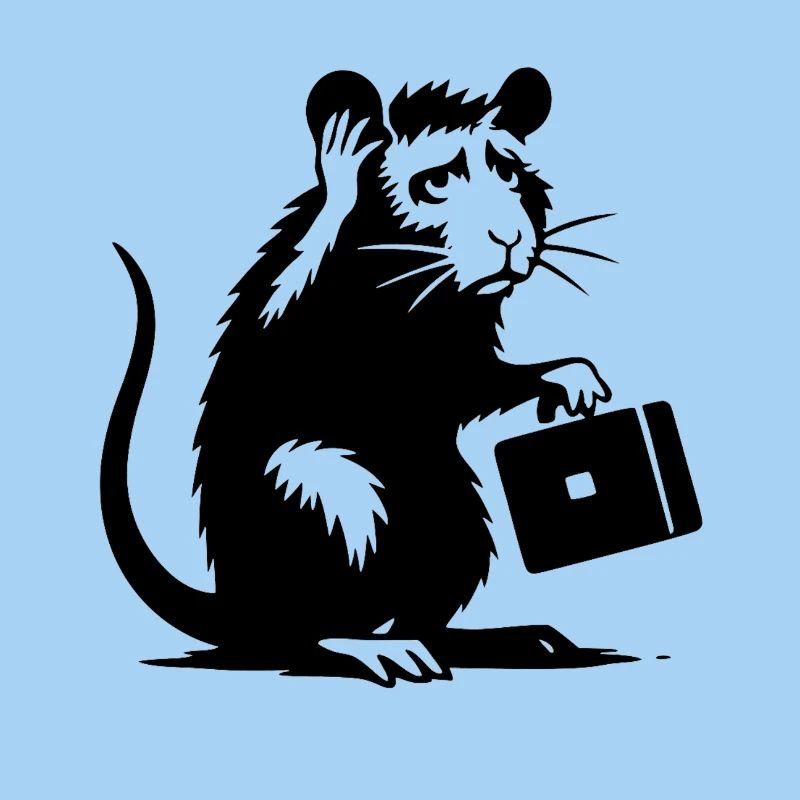 Rat avec mallette