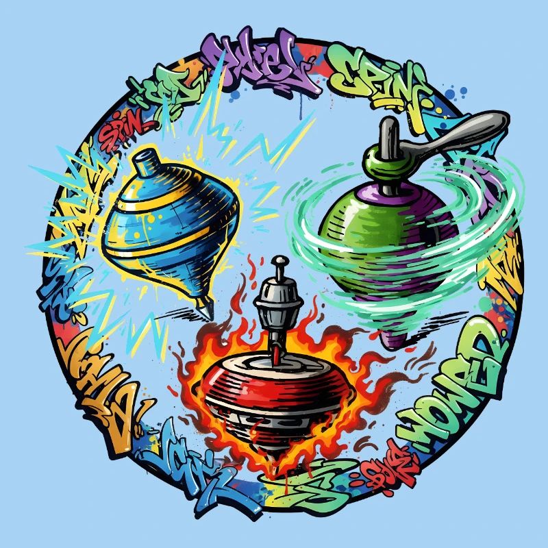 Cercle de graffitis de feu Yoyo