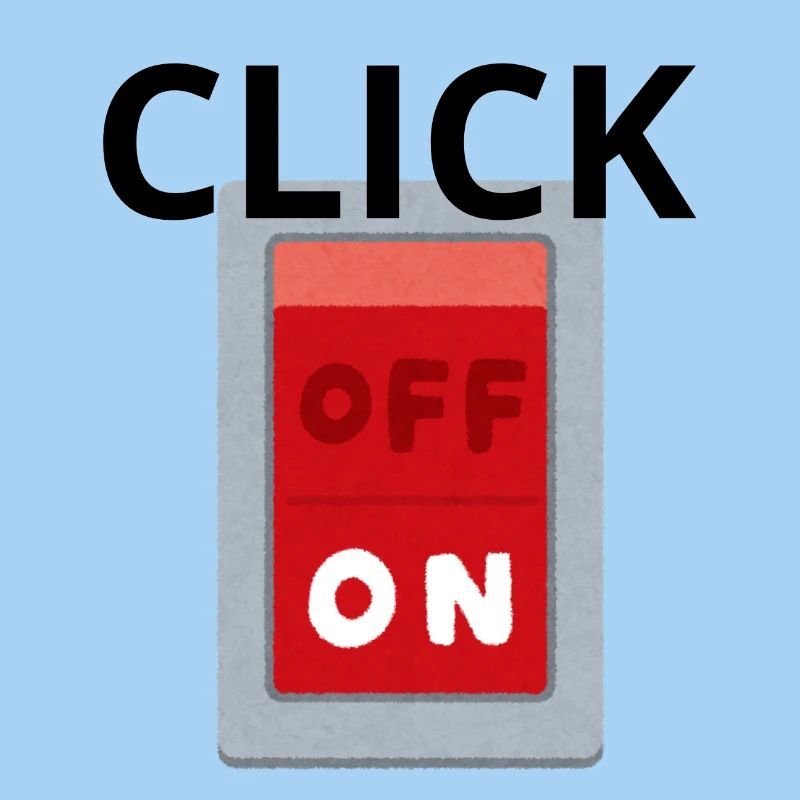 Interrupteur OFF ON Retro Rouge - Click