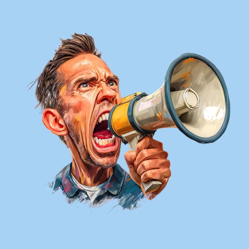 Megafon Ausbruch vom Schiri oder Marktschreier