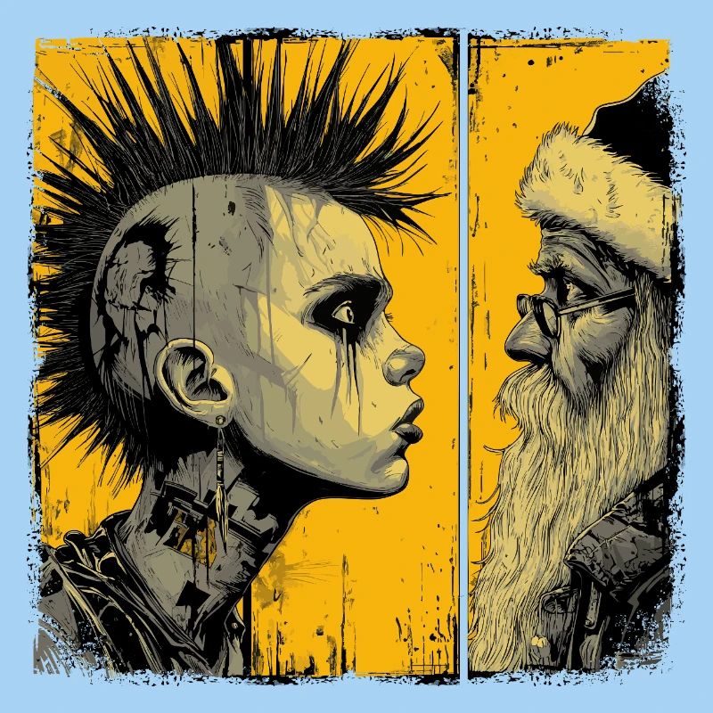 Punk trifft Weihnachtsmann