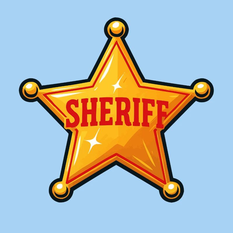 Sheriff Star Illustration