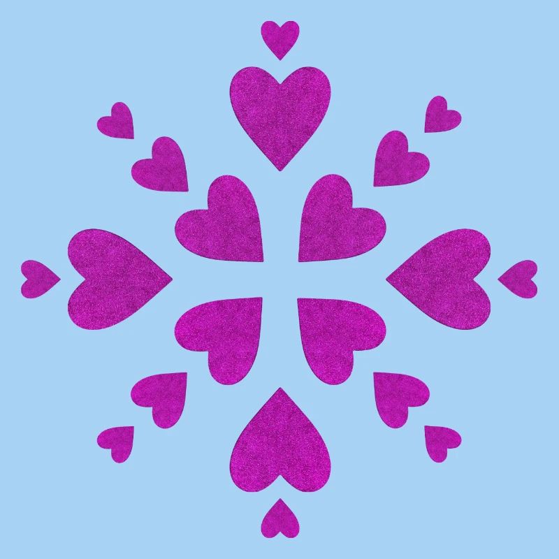 Mandala Herzen Fuchsia