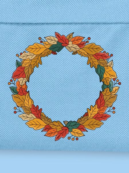 Herbstlicher Laubkranz Kreis