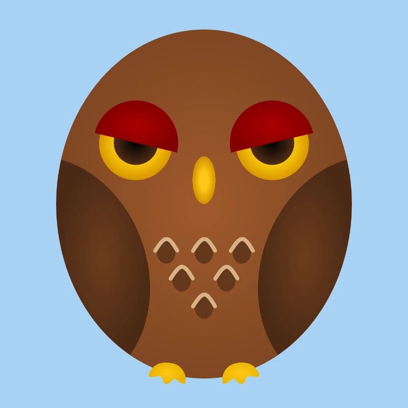 Mürrische Eule Silhouette