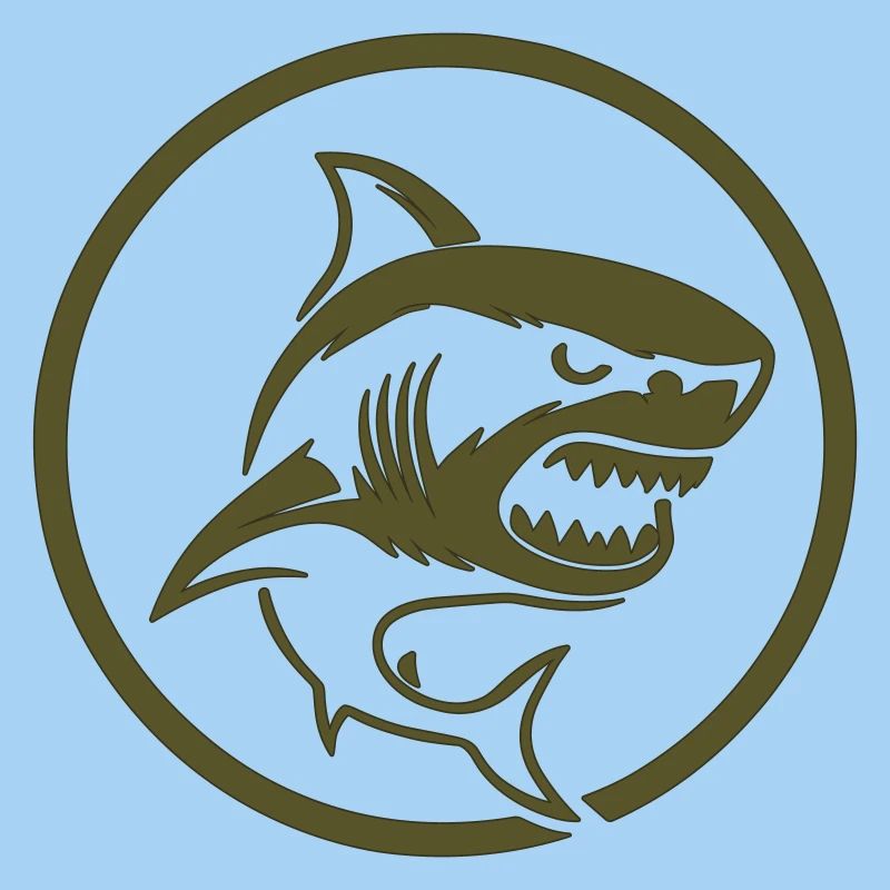 Logo requin brodé