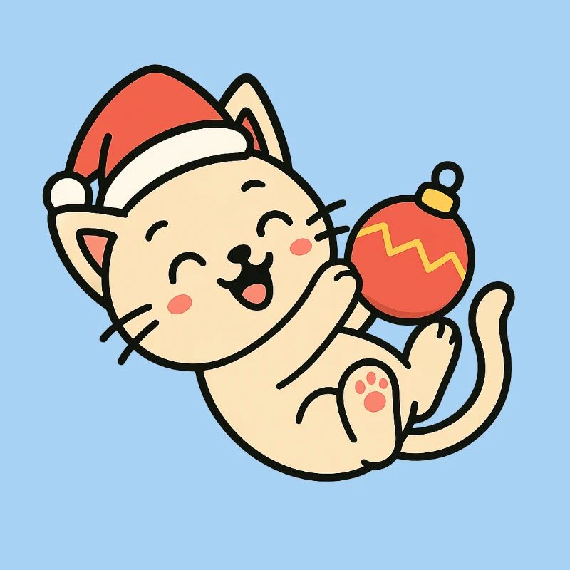 Bal de Noël amusant pour chatons