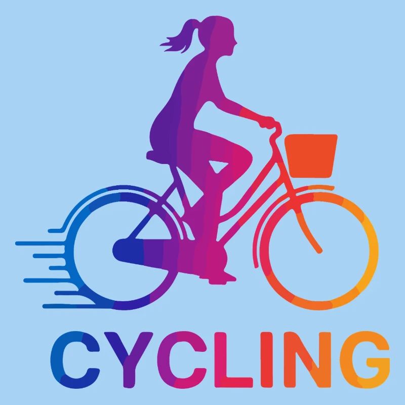 Rainbow Gradient Cyclist