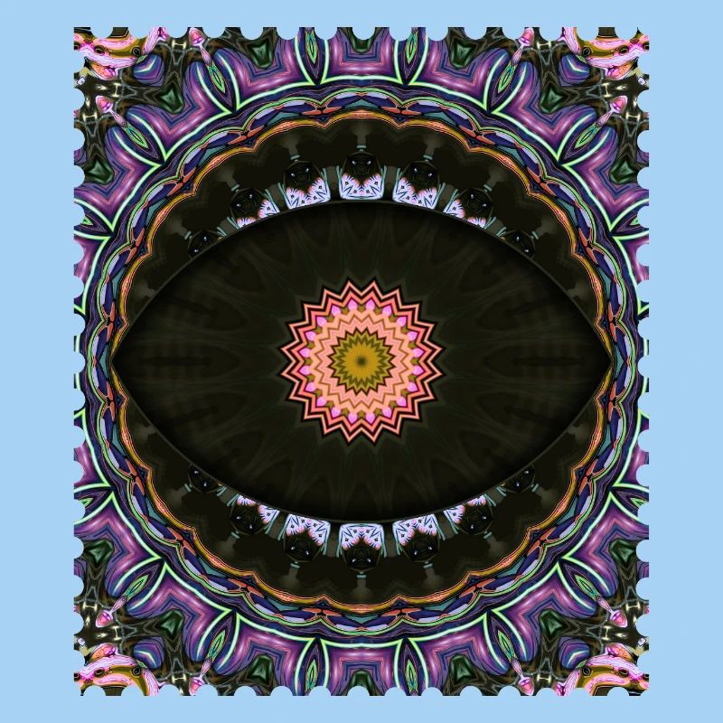 Kaleidoscope Mandala Neon Pattern