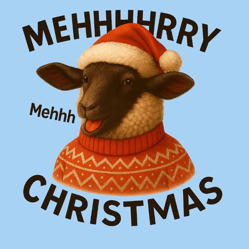 Meh Weihnachts-Schaf-Pullover