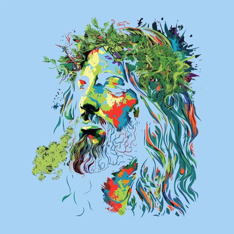 Jesus Rastafari Color Explosion