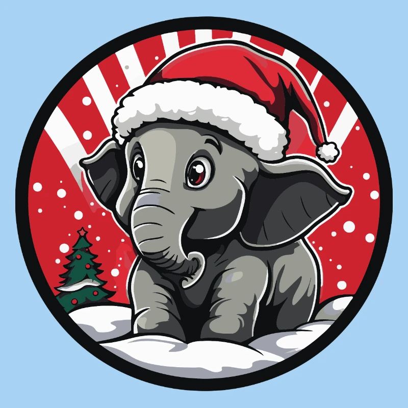 Weihnachts-Elefant Cartoon
