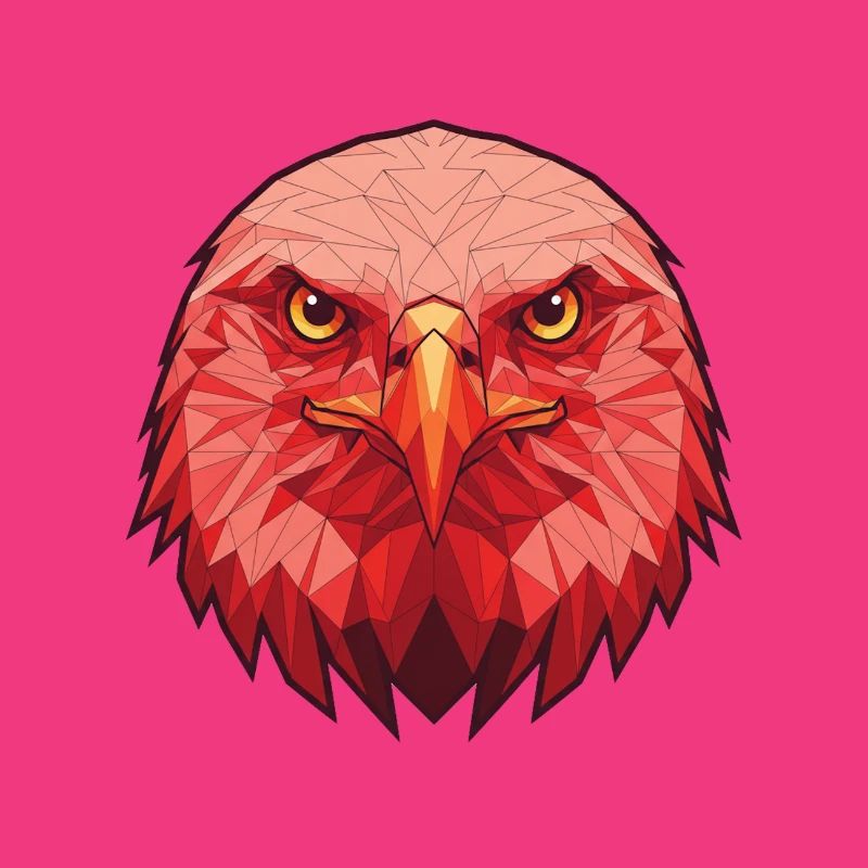 Red Eagle Lowpoly Portrait