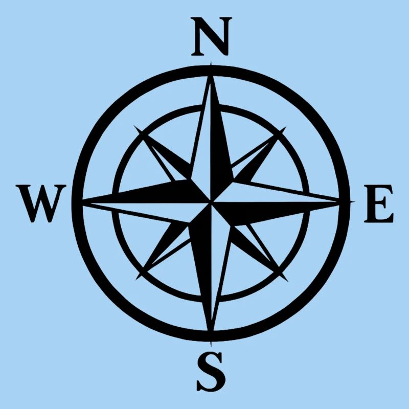 Night Compass Compass Rose Graphic