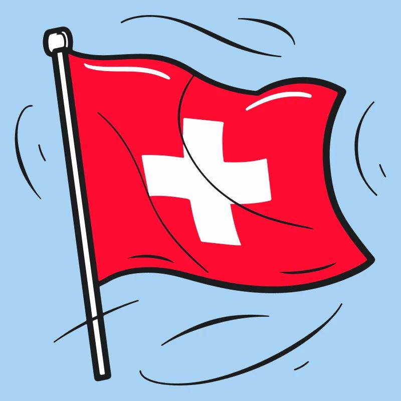 Schweizer Flagge Patriot Design