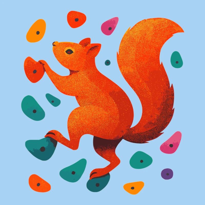 Bouldern Eichhörnchen Klettern Motivation Geschenk