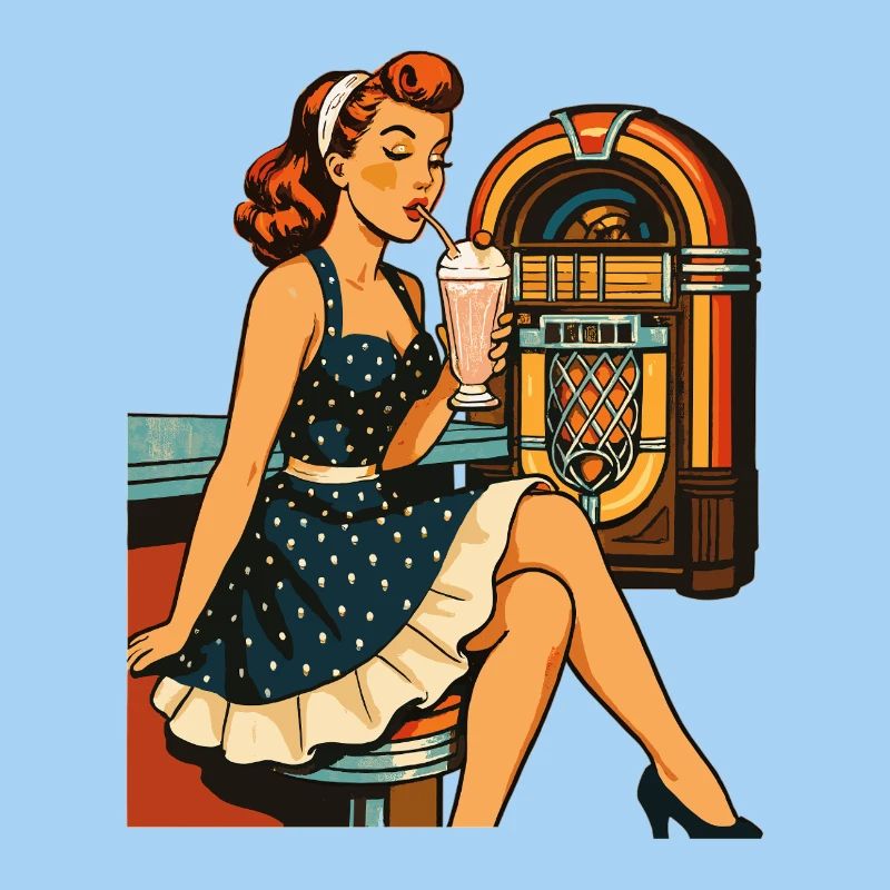 Rockabilly Diner Diner Jukebox Rétro