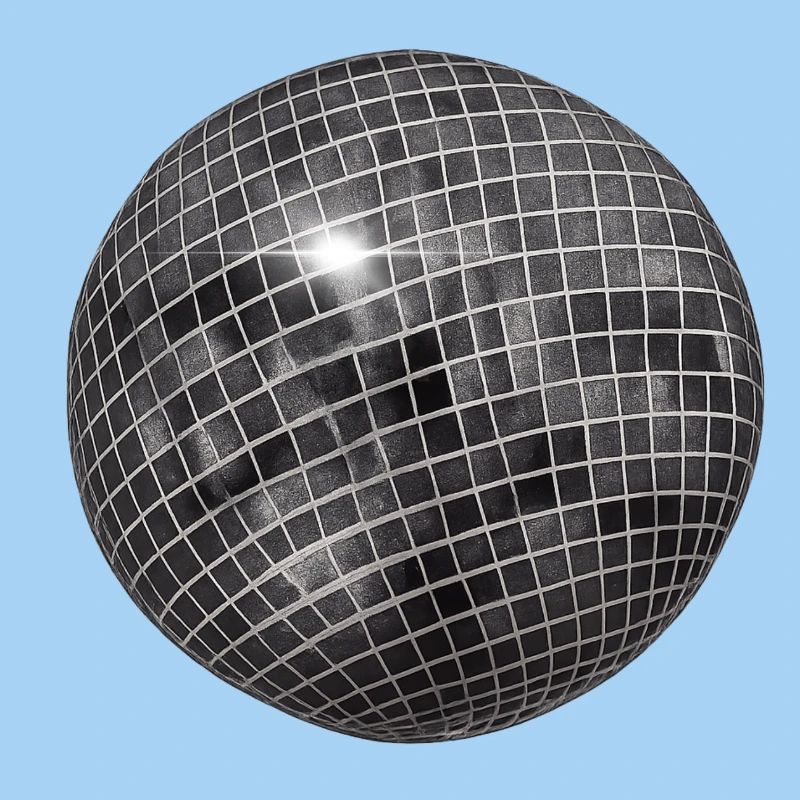 Geometric glitter sphere