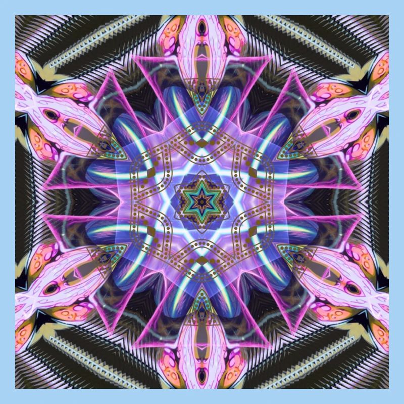 Psychedelic Neon Mandala Pattern