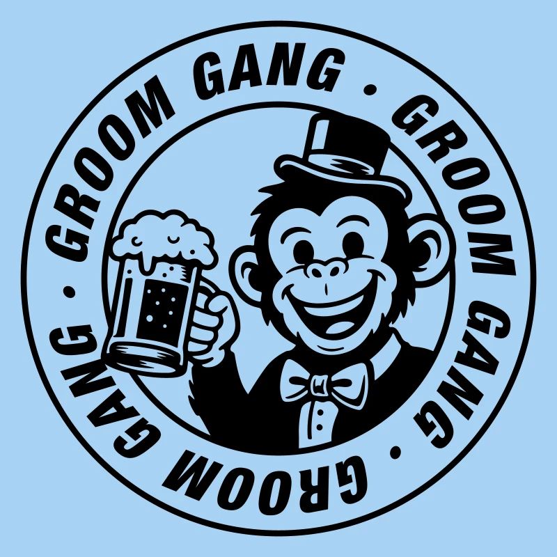 Groom Gang Bachelor Party Monkey
