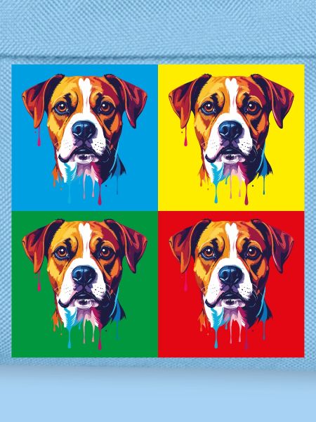 Pop-Art Hund Vierfarbig