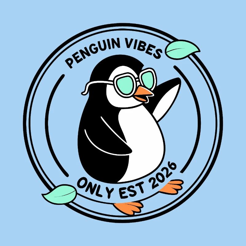 Black Penguin in Mint Glasses 2026