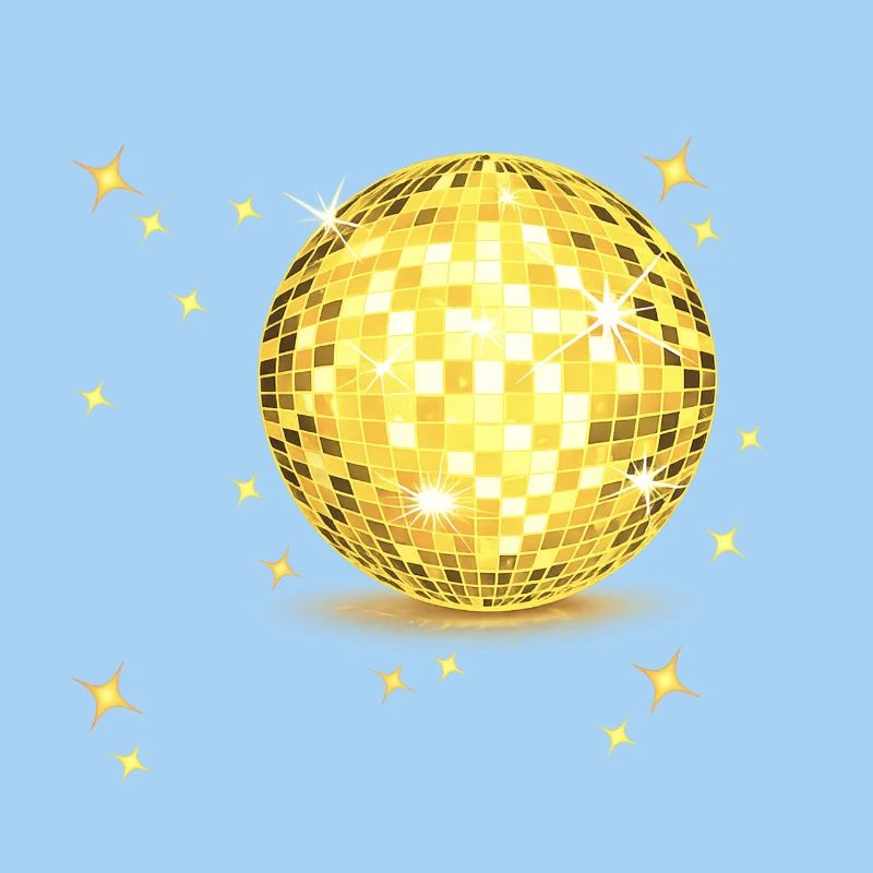 Étincelle de la boule disco dorée