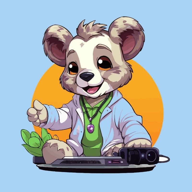 Tech-Koala Creator im Retrolook
