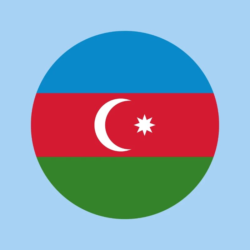Drapeau rond de l’Azerbaïdjan