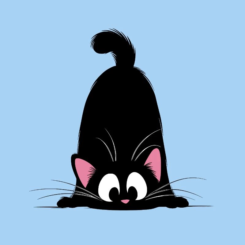 Chat à l’affût | Motif mignons des chats à coucou