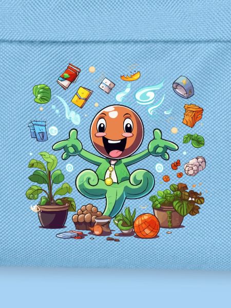 Cheerful plant superhero