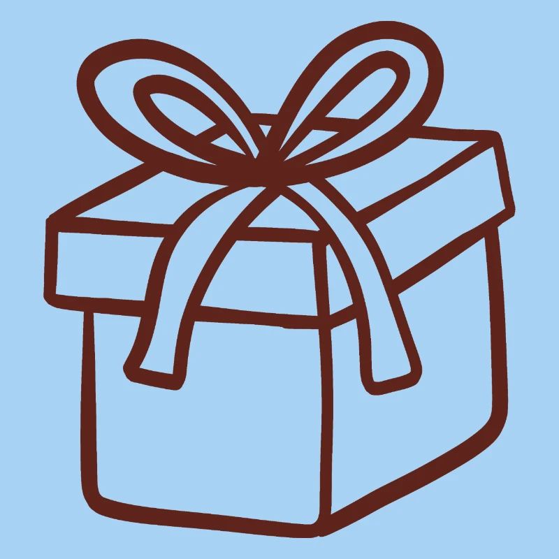 Rustikale handgezeichnete Geschenkbox