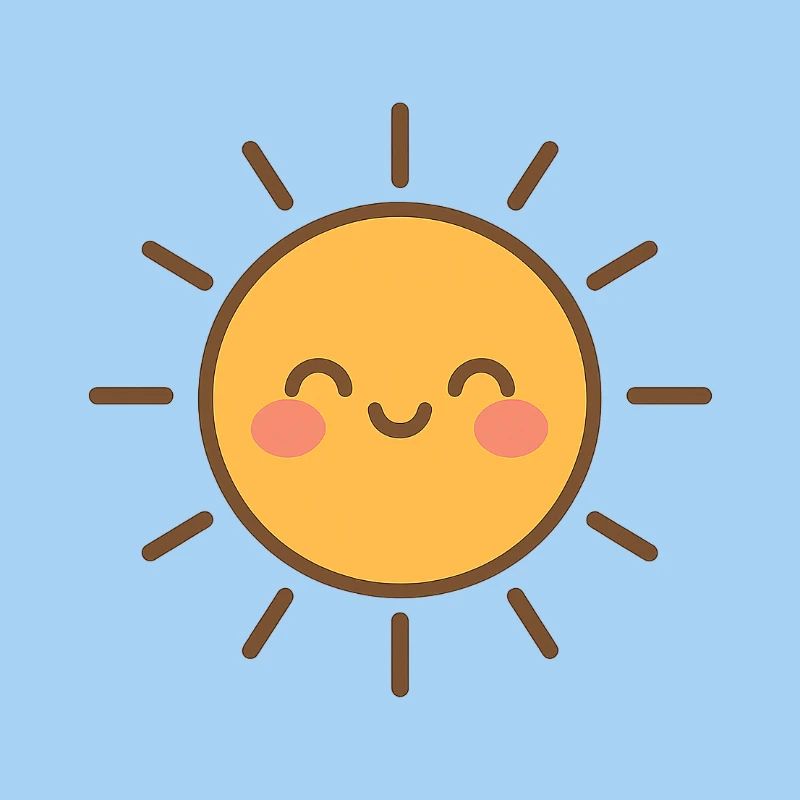 Sonne Süßes Lächeln