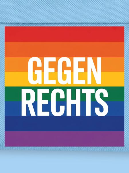 Gegen Rechts - Antifa Regenbogen Tee