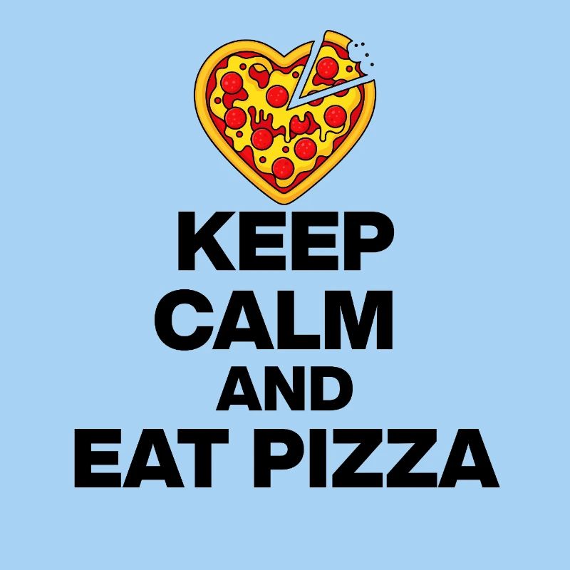 KEEP CALM AND EAT PIZZA, PIZZA JUNKIE GESCHENK 🍕