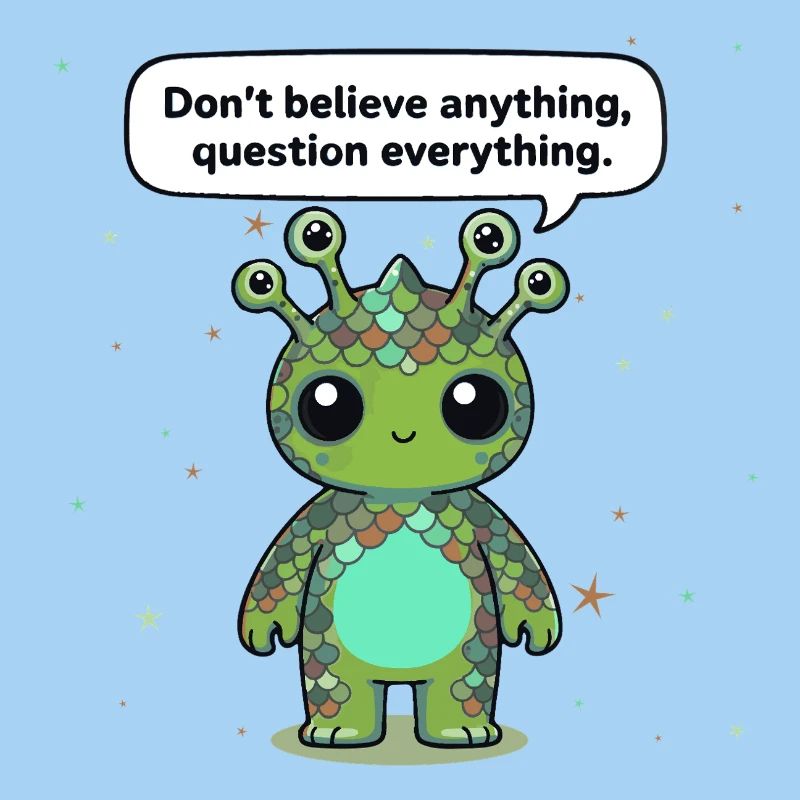 Curious Alien - Statement: Question everything