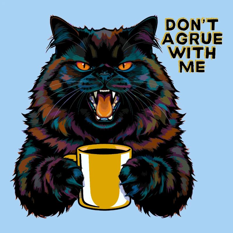Chat avec la phrase « Ne discute pas avec moi »