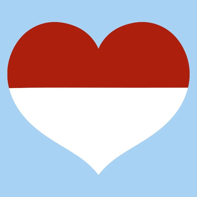 Cœur du drapeau de Monaco