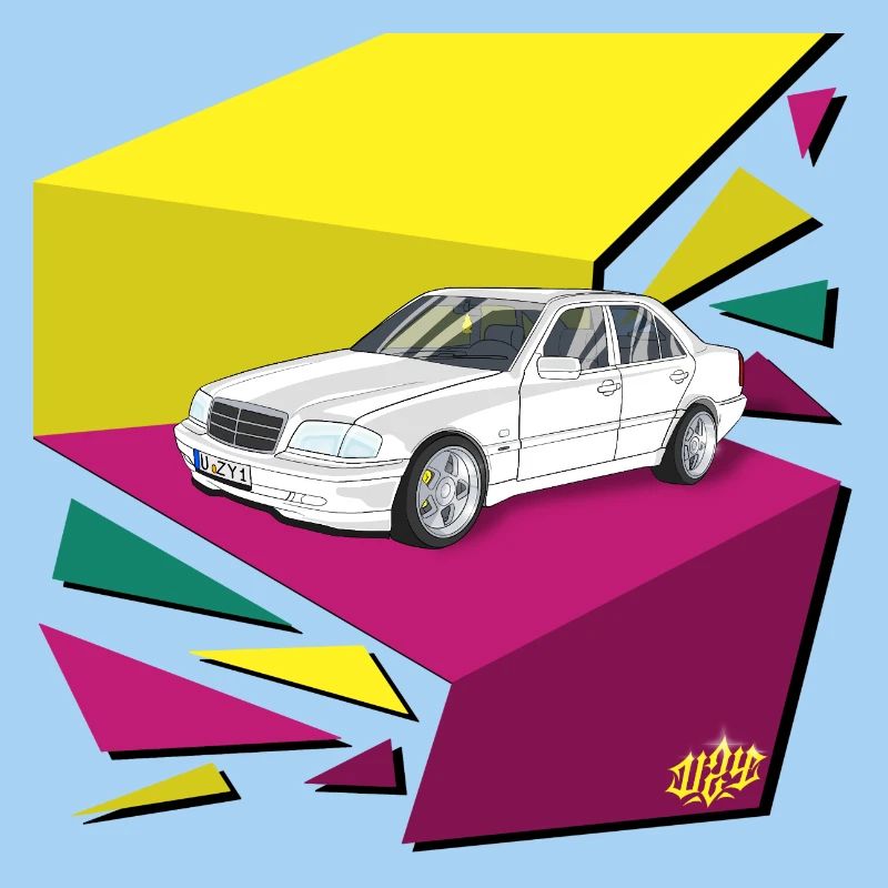 Retro Auto Neonflächen 80‘s