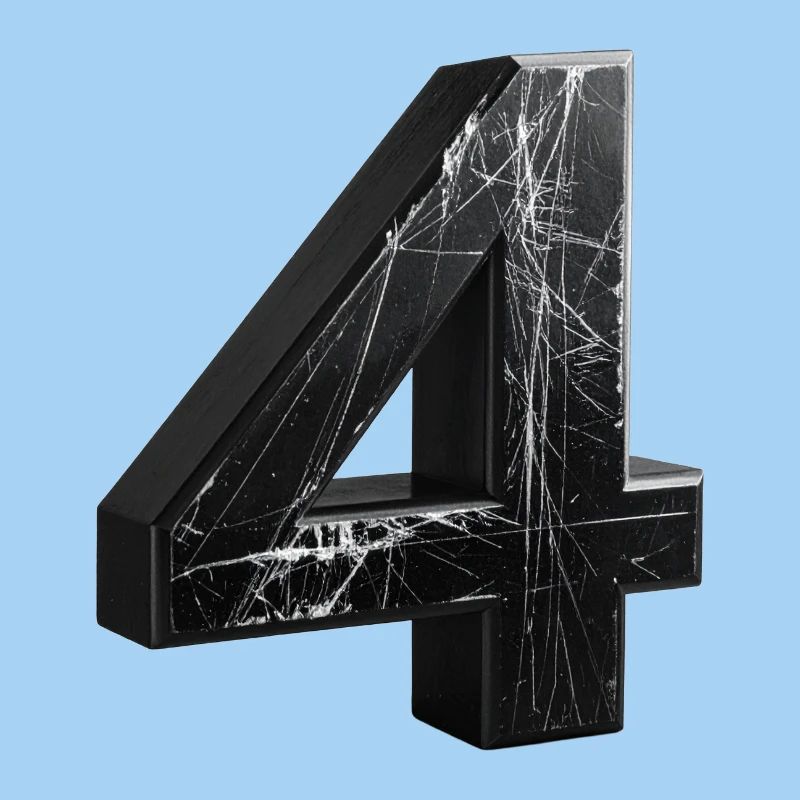 Black 4 with marble pattern