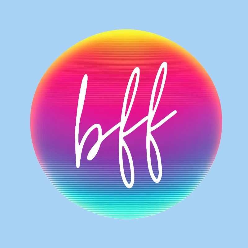 BFF! Neon circle customizable