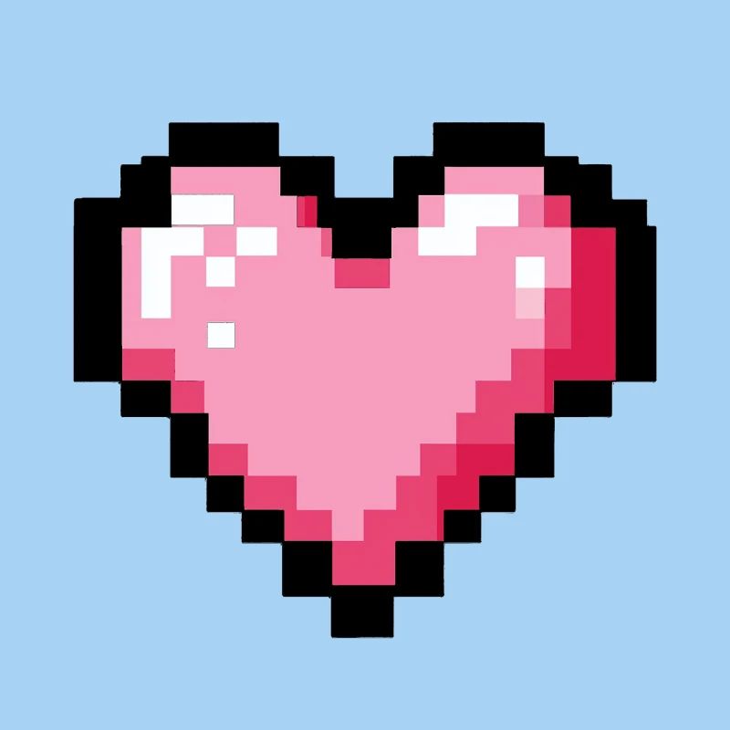Retro 8-Bit-Pixelherz