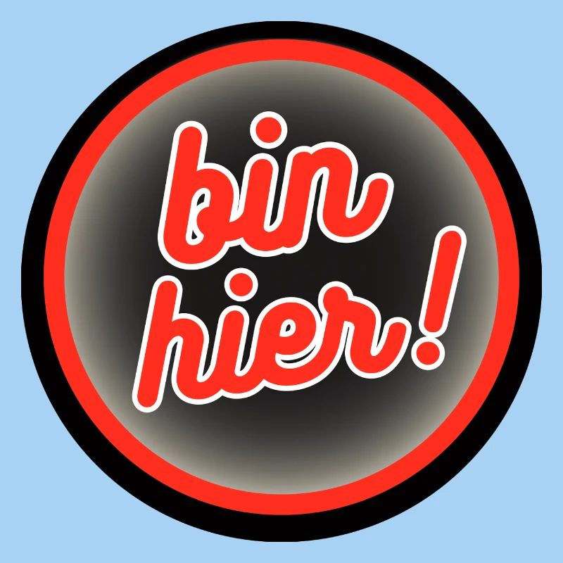 Bin Hier! Retro Badge Design
