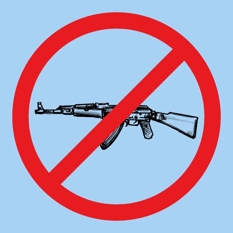 Signe de paix d’interdiction d’armes - Illustration