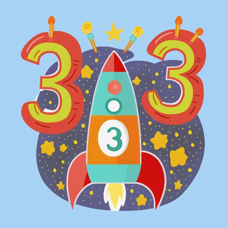 Anniversaire 3 ans Rocket Boy Trois