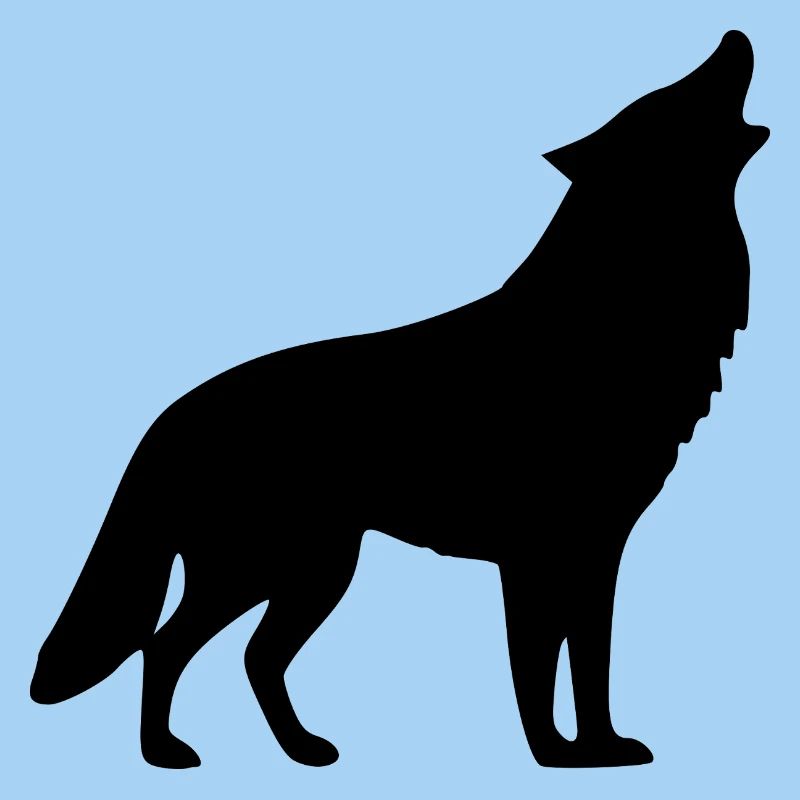Howling wolf black